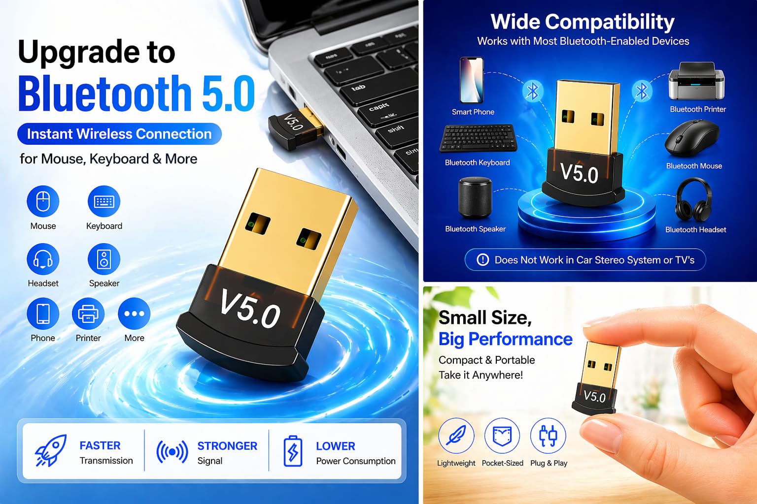 Swiztek Bluetooth 5.0 Adapter - PC & Laptop -6