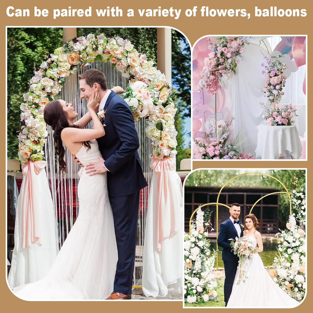 Support d'arche en métal pour toile de fond - 1,8 m, 1,5 m, 1,2 m, arche dorée pour mariage et support à ballons