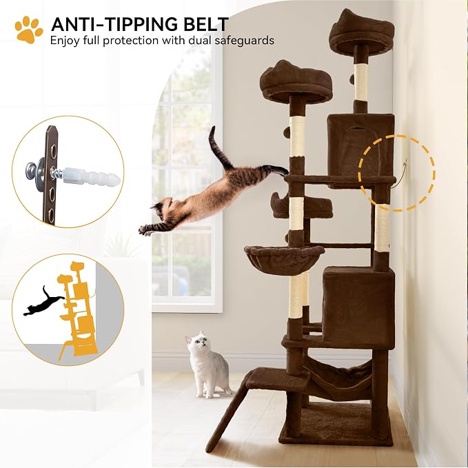 Árbol para Gatos YITAHOME 75 Pulgadas Interior Multinivel miniatura 4