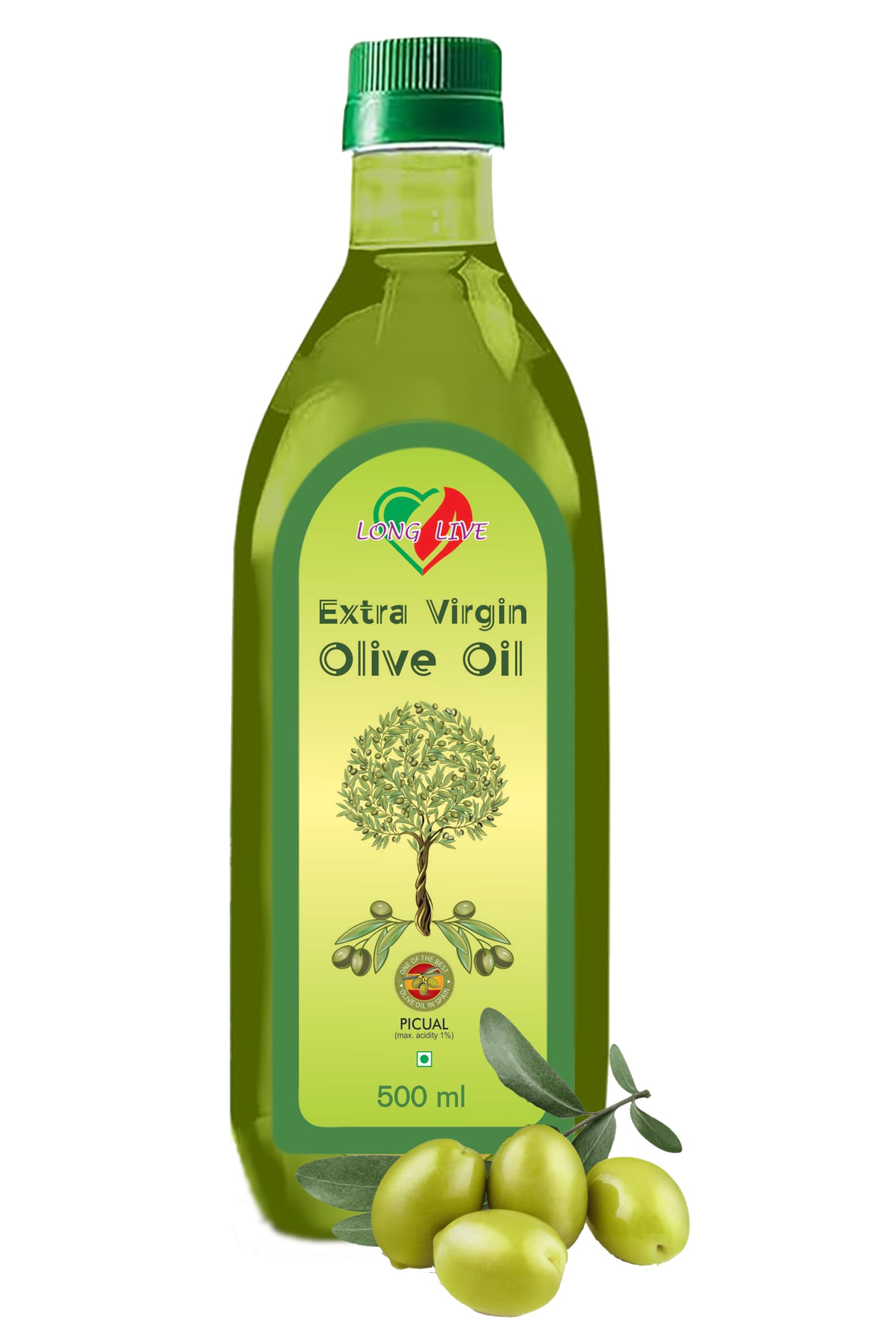 Long Live Extra Virgin Olive Oil, First Cold Pressed,(Imported