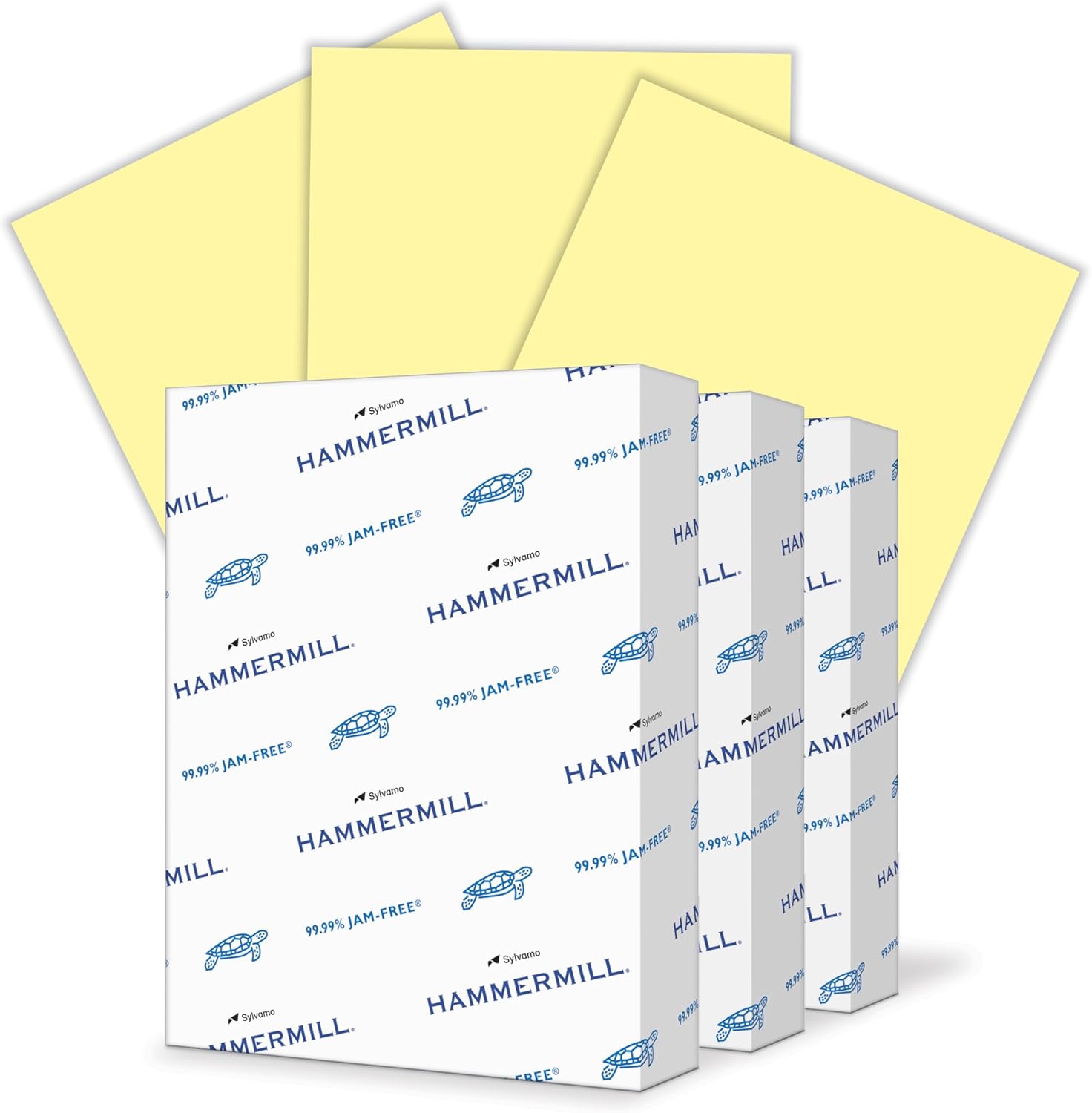 Hammermill 20 lb Canary Printer Paper, 8.5 x 11-3 Ream (1,500 Sheets) - Made in The USA, Pastel