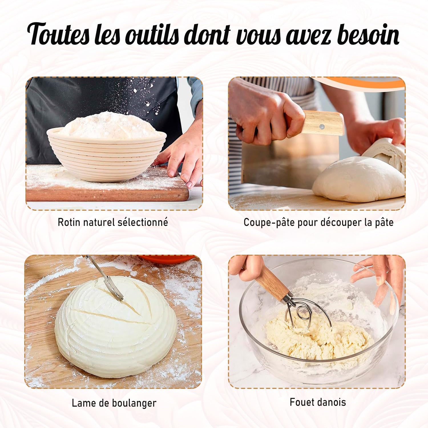 Banneton Rectangulaire Pain Levain Panier Fermentation | Banneton rectangulaire pour pain au levain, panier de fermentation allongé et pain maison