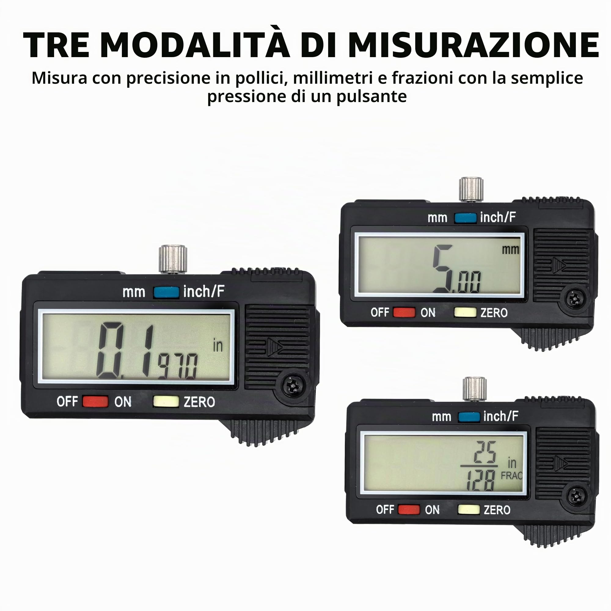 Neiko® 01407 a calibro digitale elettronico con grande display LCD | 0 – 15,2 cm | inch/frazioni/Millimeter conversione, 01407A