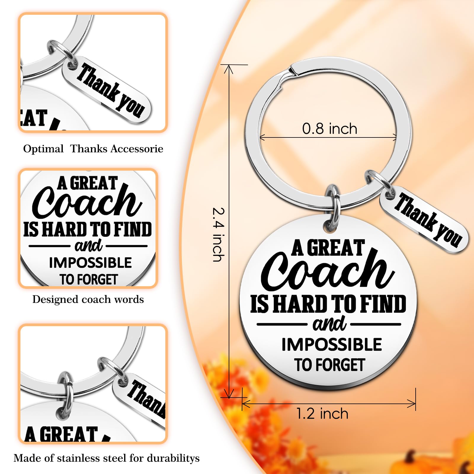 Coach Keychain Cheer Coach Gift for Women Cheer Valentine Gifts Cheer Coaches Gifts Ideas Inspirational Coaches Appreciation Gift Men's Birthday Thanksgiving Day