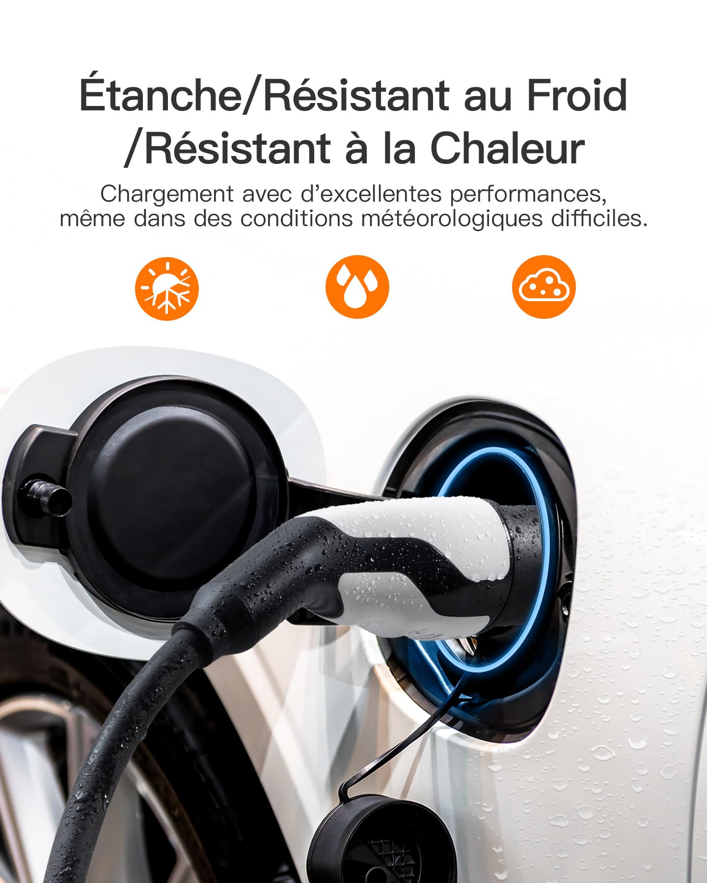 tomons Cable Recharge Voiture Electrique Type 2, 22KW 32A Triphasé 5M, Cable Type 2 Fait avec Modèles S/X/Y/3, ID.3, ID.4, E-Tron, Zoe, Kona, I3, avec CE/TUV