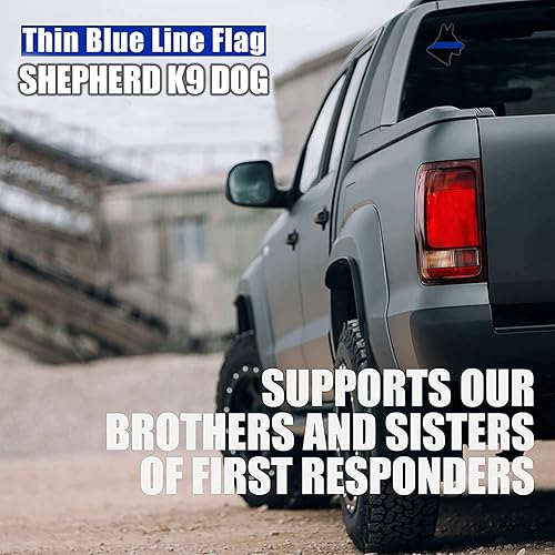 Miniatura 6 de GRITKULTURE - Adhesivo de perro de línea azul fina de 4 x 36 pulgadas para coches camiones vasos portátiles y calcomanías de ventana bandera de