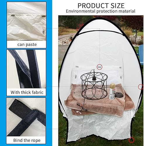 Vista 23 de Tienda de campaña portátil de pintura en aerosol: refugio de aerosol PLANTIONAL con piso impermeable, pantalla de malla y ventilación trasera