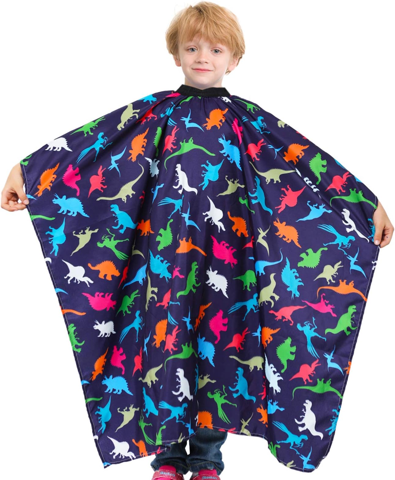 PASHOP Kids Haircut Cape, Dinosaur Waterproof Hair Cutting Cape Boys Barber Haircut Apron for Kids