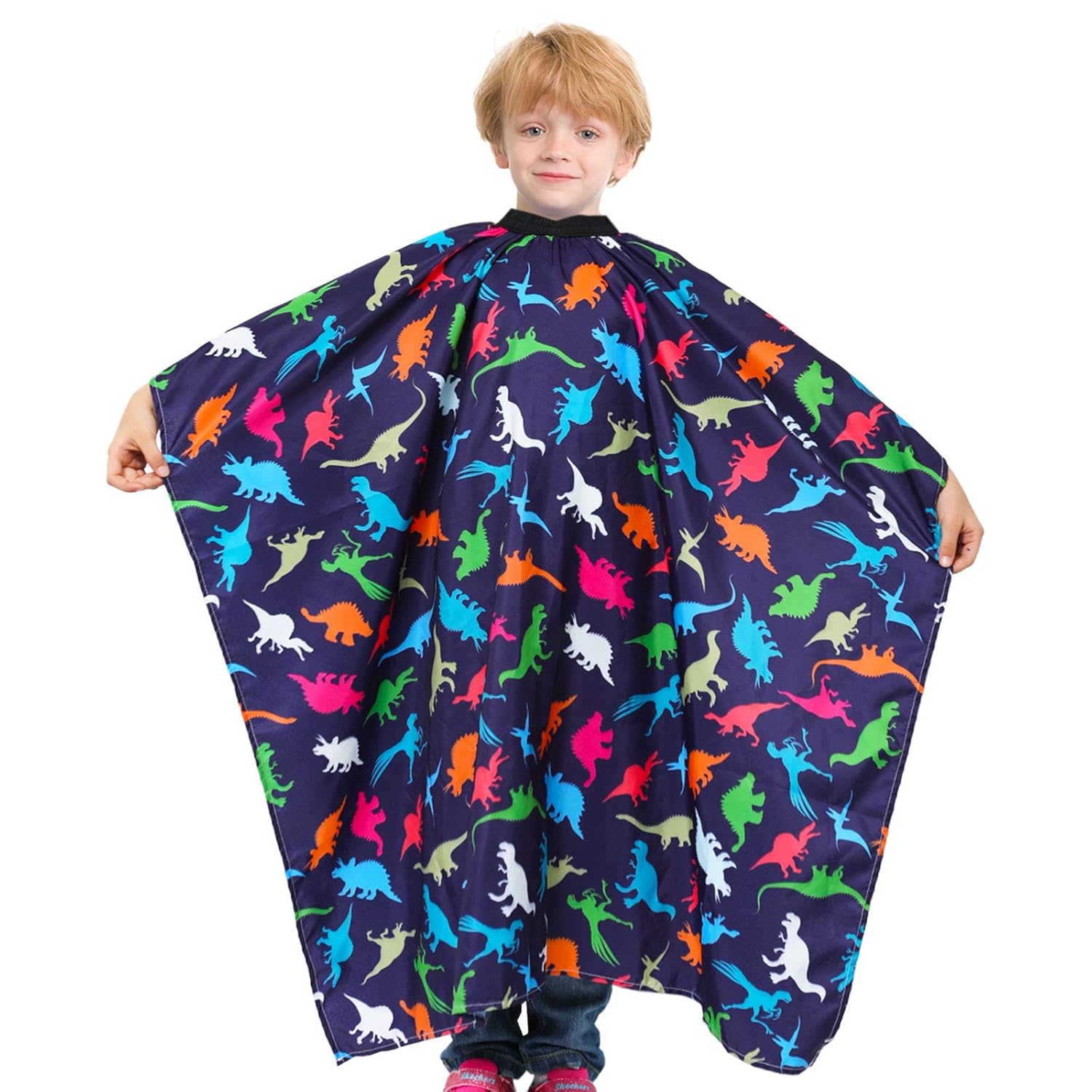 Kids Haircut Cape, Dinosaur Waterproof Hair Cutting Cape Boys