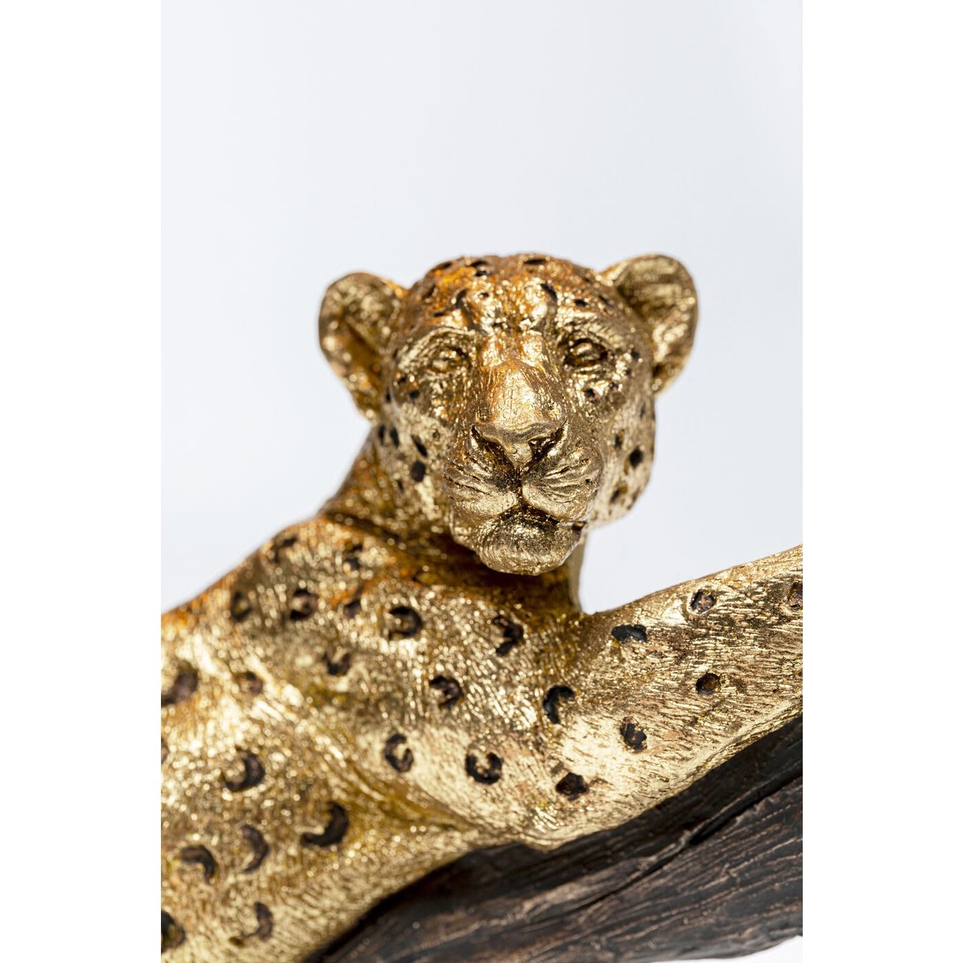 Kare Design Lámpara de Mesa Relax Leopard, Negro/Dorado, Motivo de Leopardo, Moderna, Altura 50cm, Luz Decorativa, Decoración para Dormitorio y Sala de Estar, sin Bombilla Incluida