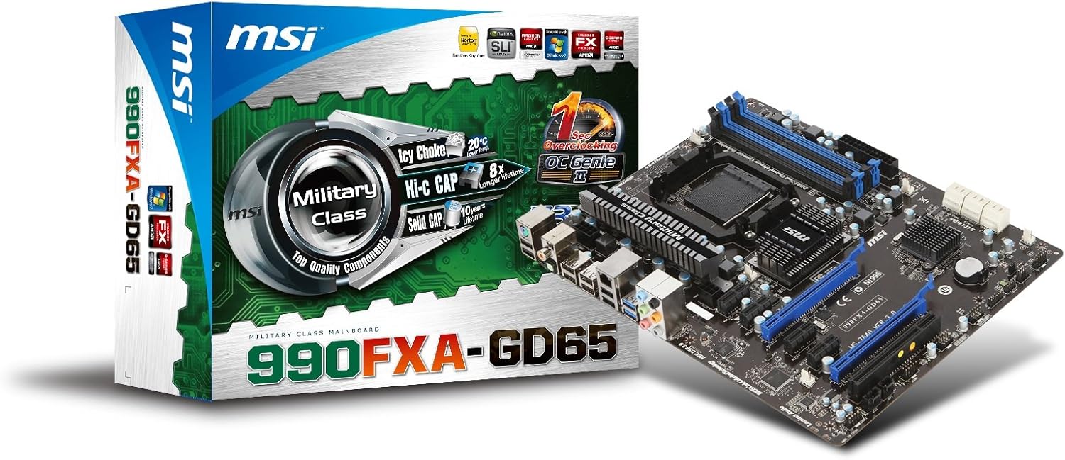 MSI Computer Corp. 990FXA-GD65 AMD 990FX ATX DDR3 2133 AMD - AM3+ Motherboard