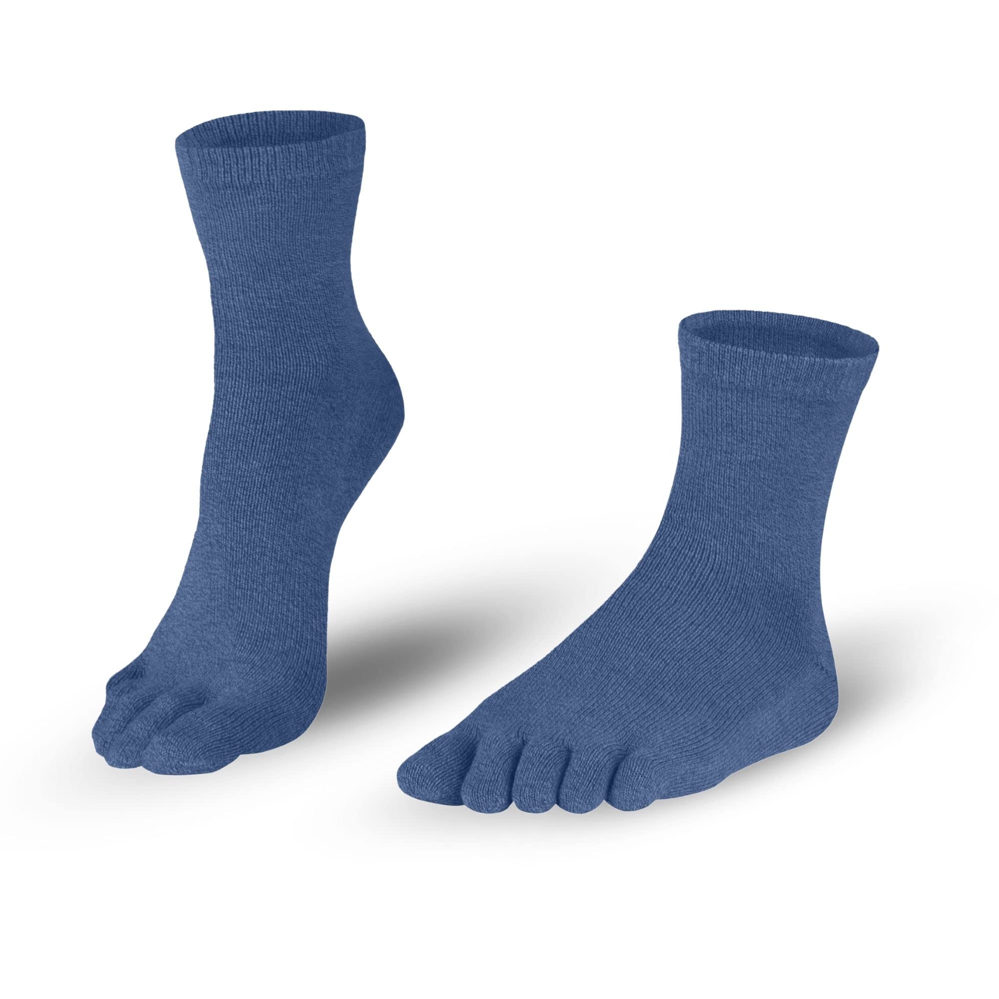 Knitido Essentials Midi, Crew Toe Socks Cotton (85%) for Everday, Size:UK 5.5-8 (EU 39-42), Colour:Dull Blue (802)