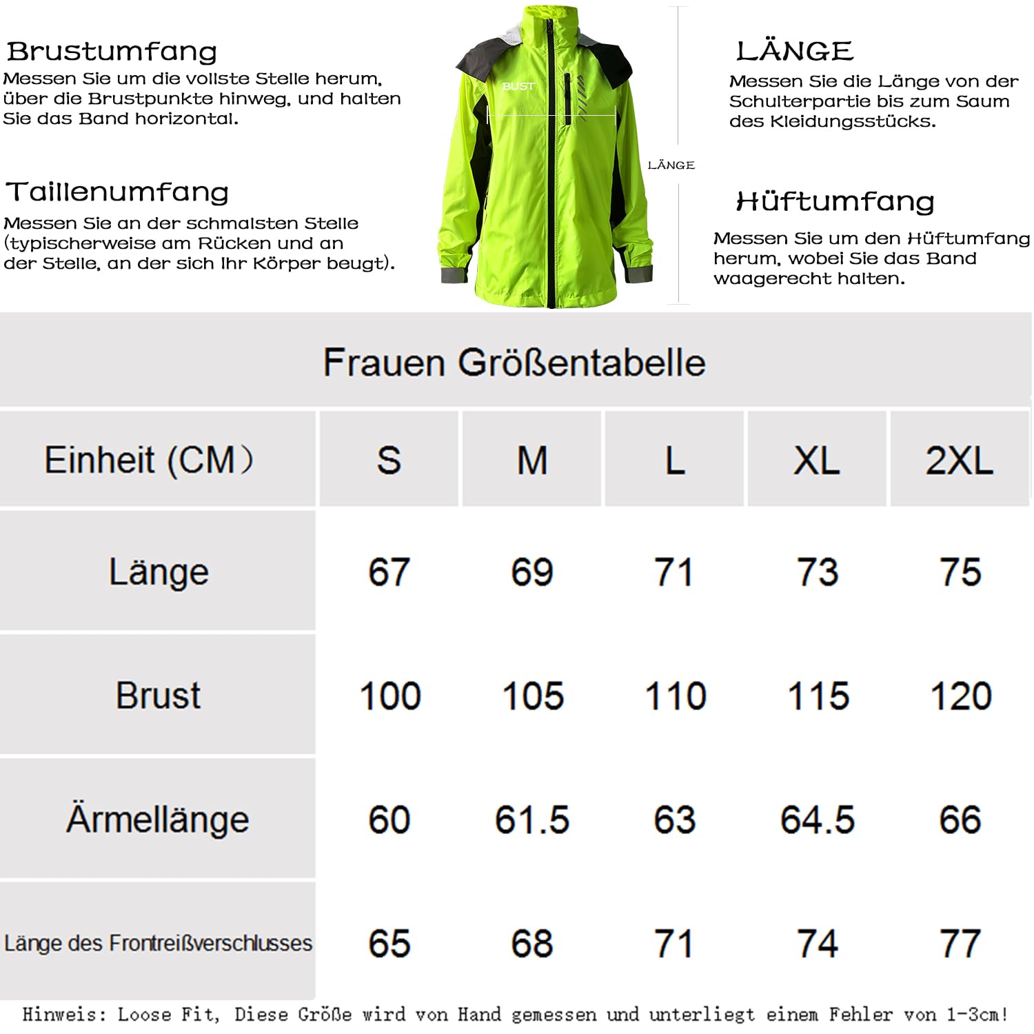 Lo.gas Veste de Cyclisme Femme,Veste de Vélo Femme Imperméable 10,000mmH20 et Respirant avec Réfléchissante et Capuche