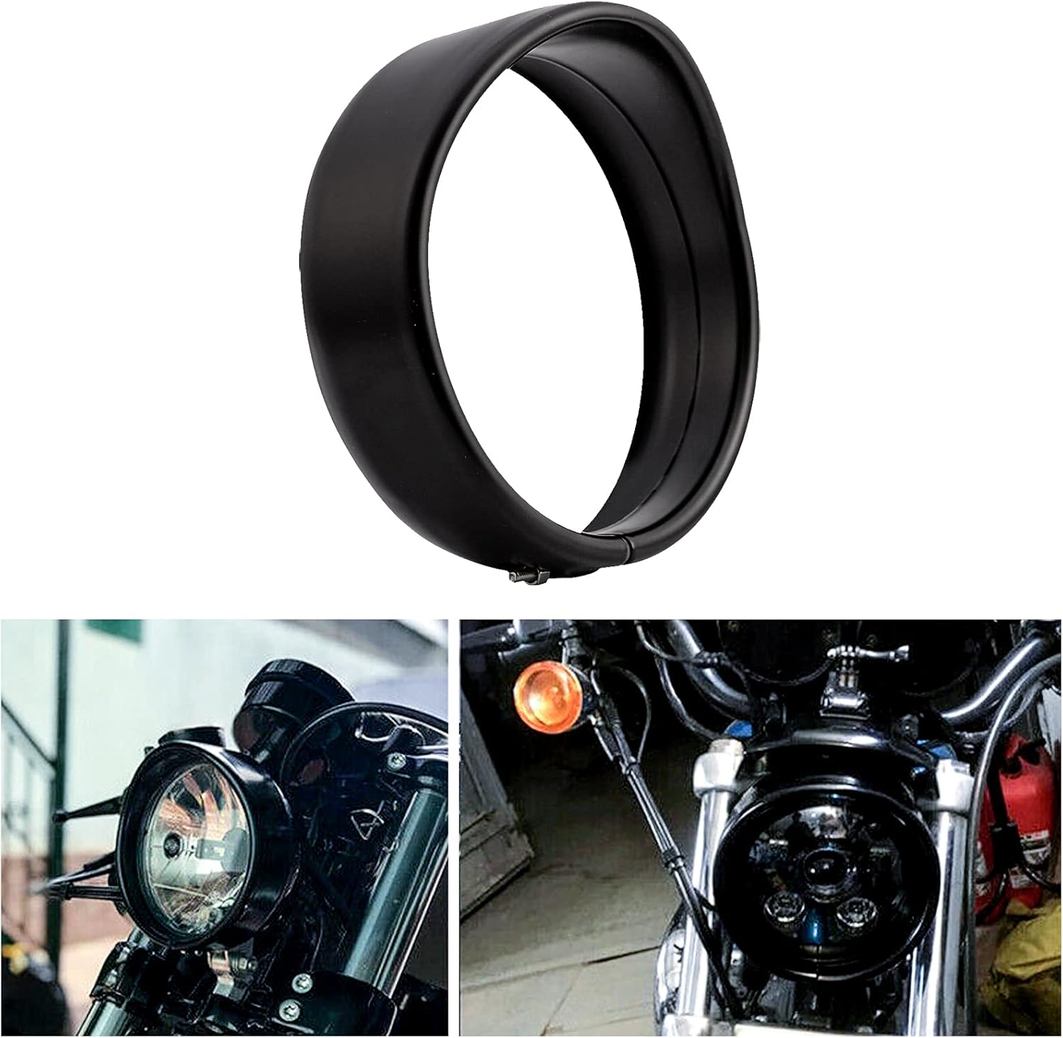 OXMART 5.75" Motorcycle Headlight Visor Decorate Trim Ring