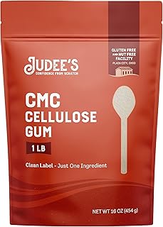 Judee's Gluten Free CMC Powder - Fondant Glue for Decorations with CMC Powder for Fondant - Gluten Free Baking Aid & Cellulose Gum - Ice Cream Stabilizer with Carboxymethyl Cellulose - 1 lb (16 Oz)