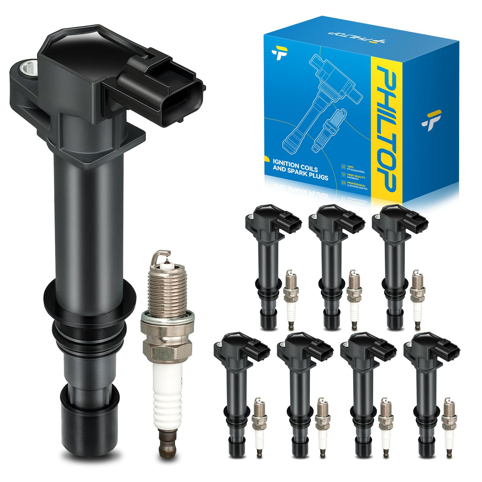PHILTOP Ignition Coil UF270 Fit for Jeep Liberty Grand Cherokee Dodge Nitro