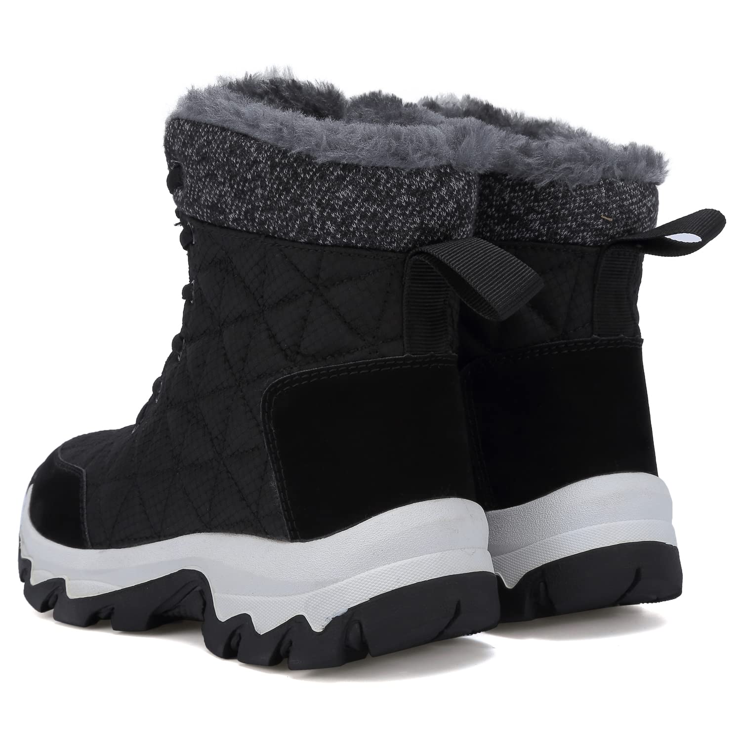 Stivali da Neve Donna Stivaletti Uomo Stivali Invernali Impermeabile Stivali da Escursionismo Antiscivolo Caldo Pelliccia Foderati Scarpe da Neve 37-48EU