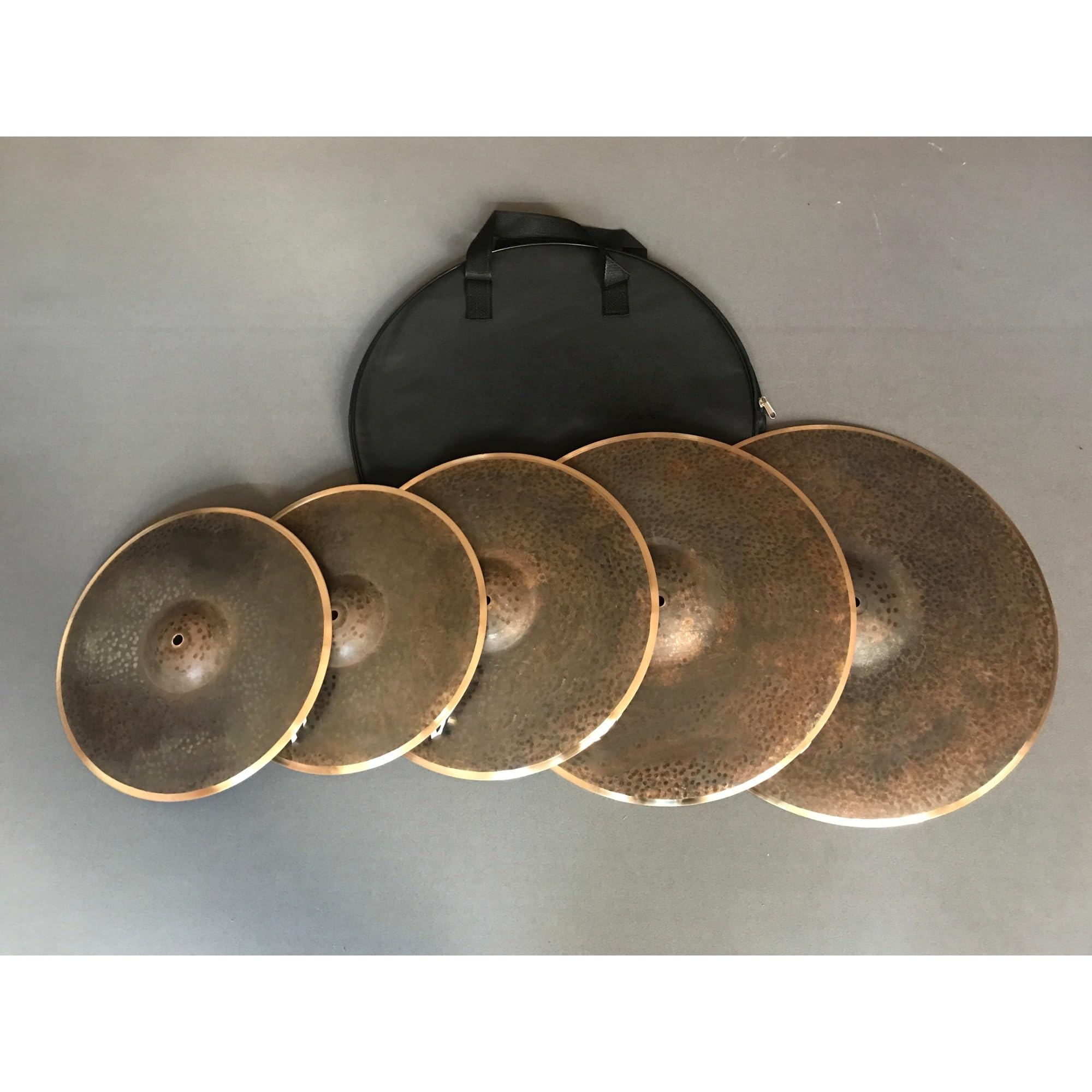 Set di Piatti Fatti A Mano da 14 Pollici 16 "18" 20 "5 Pezzi per Set di Batteria Jazz Bronzo Piatti per Principianti