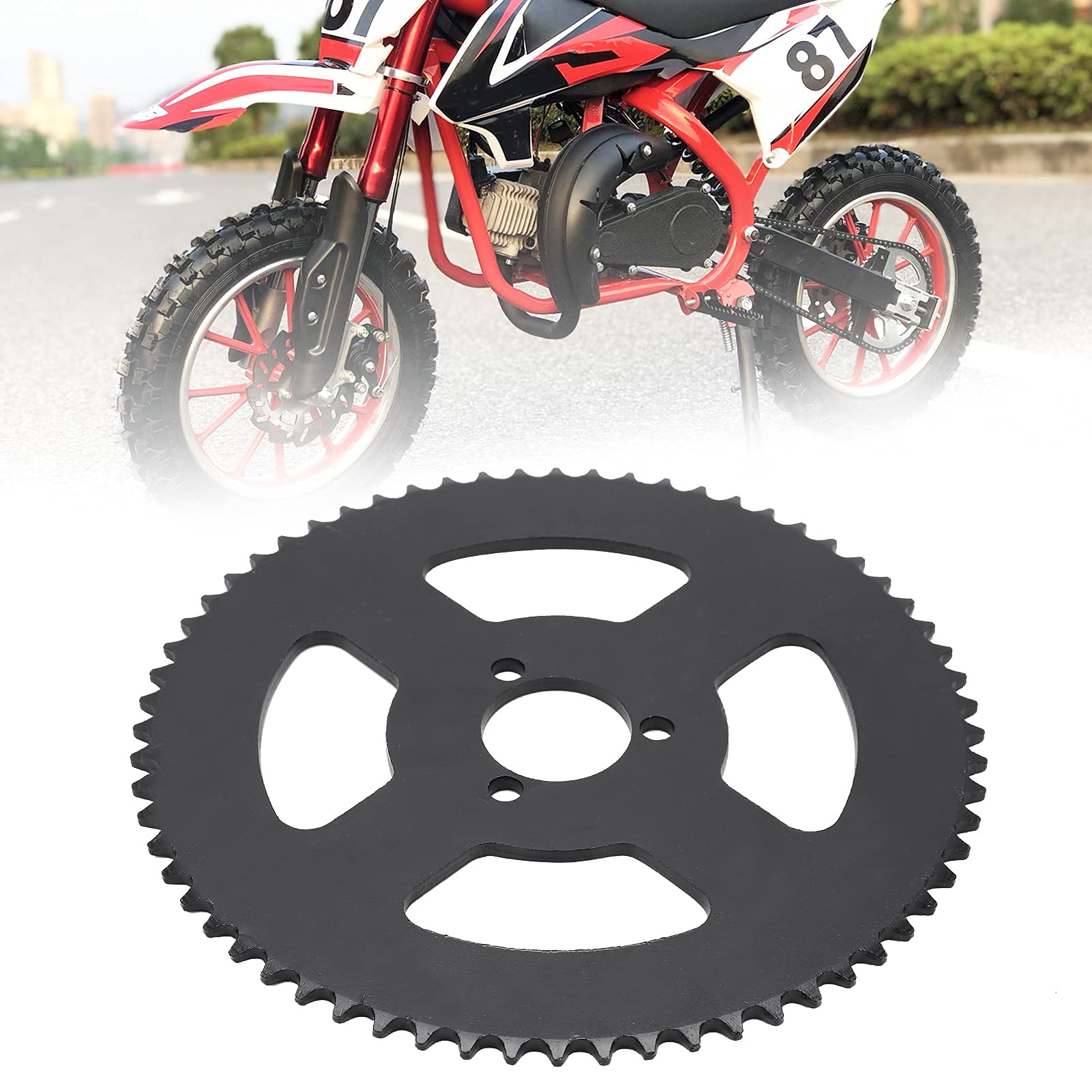 VGEBY T8F 64T Ritzel, T8F 64T 29mm Kettenrad Stahl Kompatibel für 47cc 49cc Mini Motor ATV Quad Pit Dirt Motard Bike Modifikationszubehör Für Elektrofahrräder