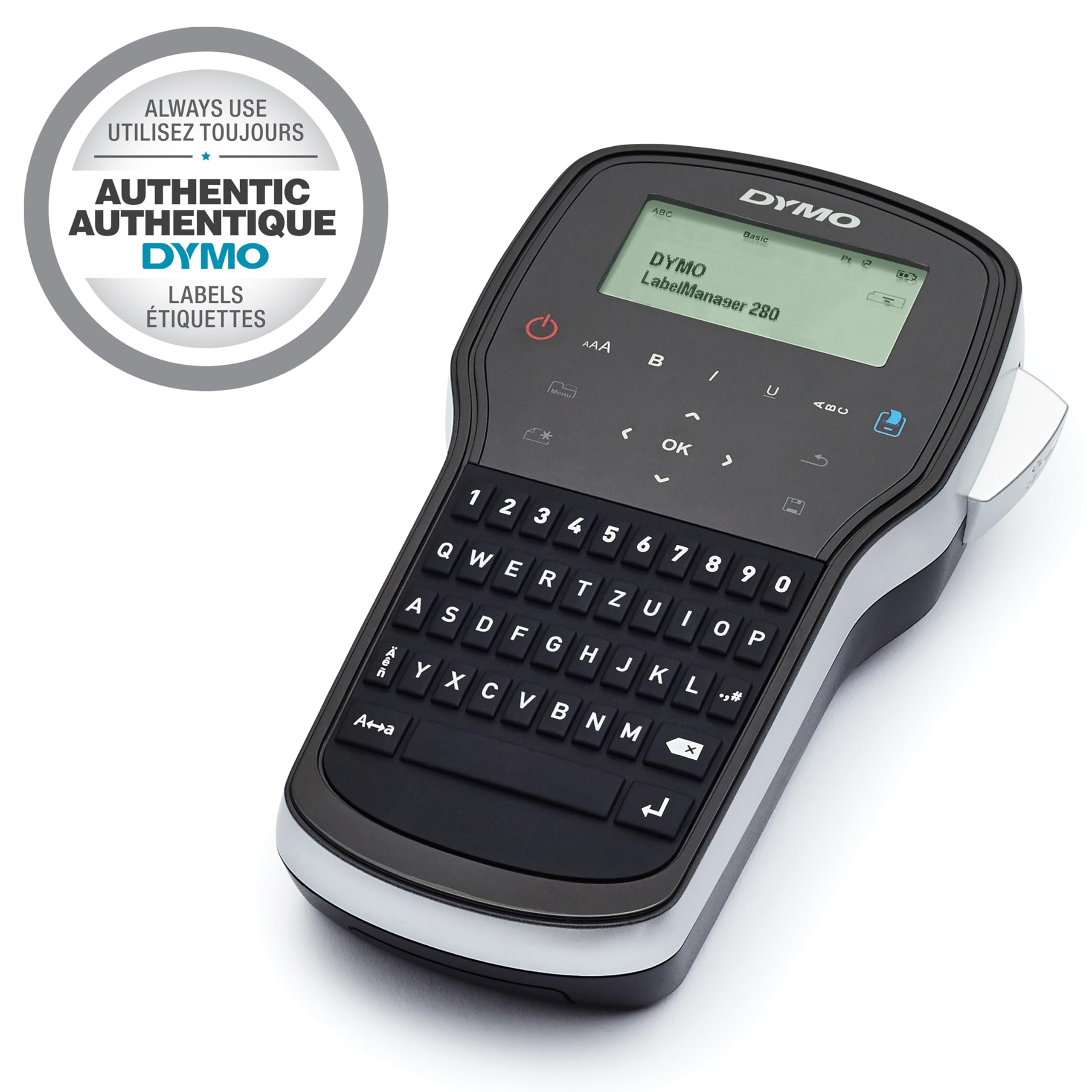 DYMO LabelManager 280 imprimante pour étiquettes Transfert thermique 180 x 180 DPI - Imprimantes pour étiquettes (Transfert thermique, 180 x 180 DPI, 15 mm/sec, LCD, 1,2 cm, 6, 9, 12 mm)