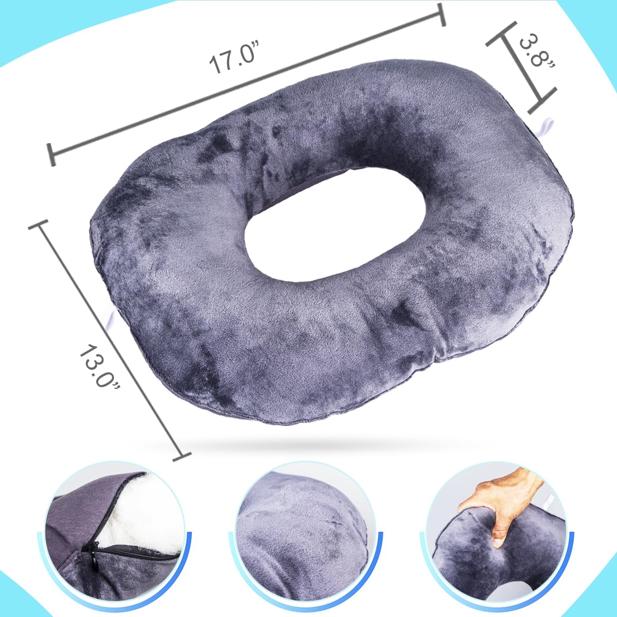 Cojín para aliviar el dolor de coxis, almohadas especiales para piernas, espalda, cadera, almohadilla antidecúbito para hemorroides, almohadilla suave para úlceras por cama, ayuda a la salud