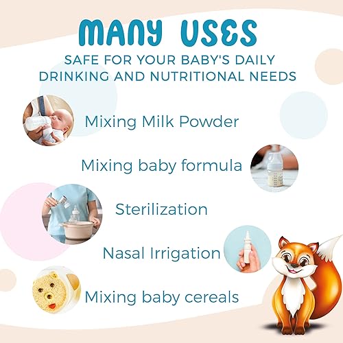 Miniatura 3 de ABC Baby Water Agua destilada prémium para bebés, botellas purificadas saludables de 16.9 onzas, fórmula, cereales, leche, bebida diaria, paquete