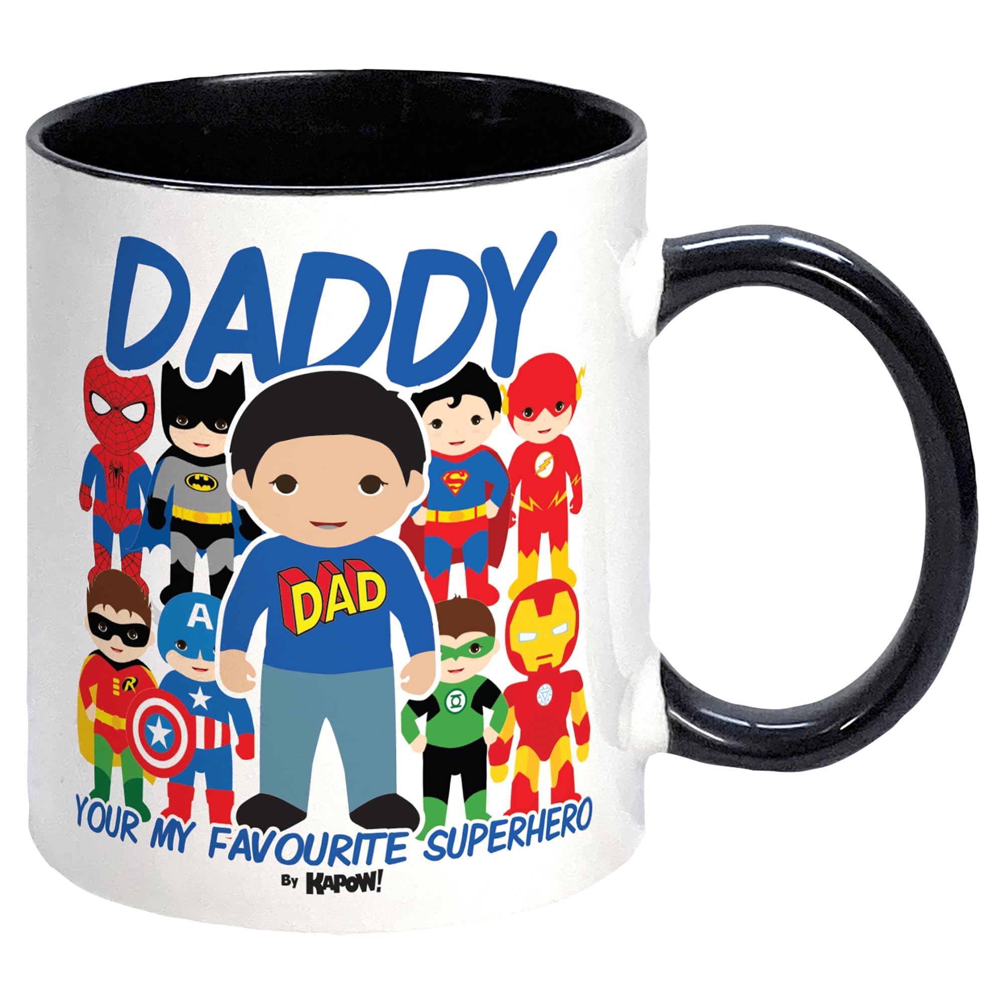 Funny Comedy Mugs for Dads and Fathers - Gift Boxed (Superhero)