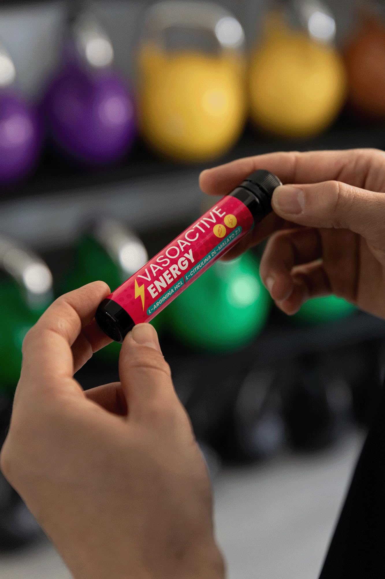 VasoActive Energy - SqualOX® | L-Arginina HCL 5000 mg + Citrulina Malato 2:1 5000 mg por dosis | Vasodilatador Energético | Pre-entreno líquido con Vitamina C y Espino Blanco
