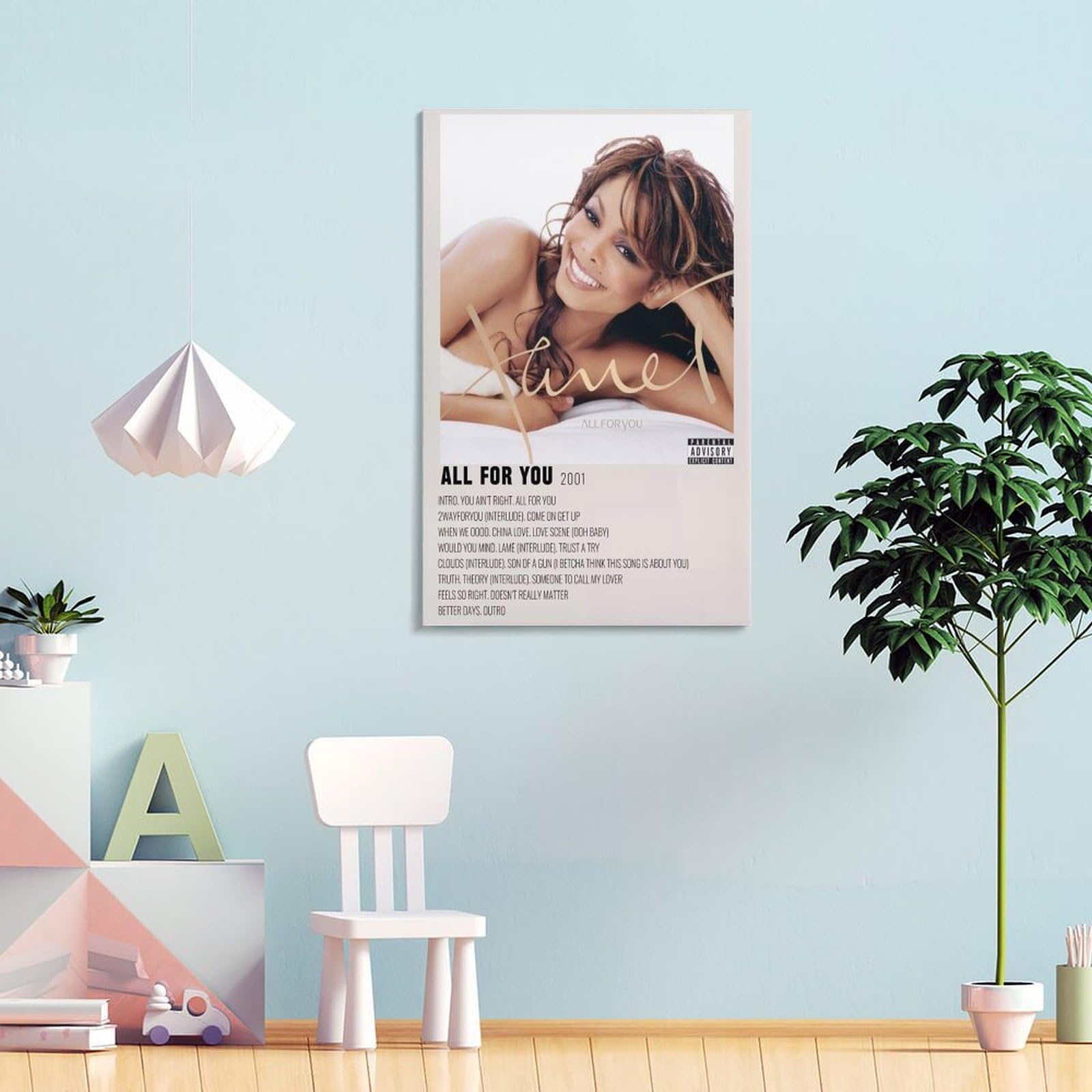 Amazon.com: IVNE HY5V Janet Jackson All for You Canvas Poster Wall