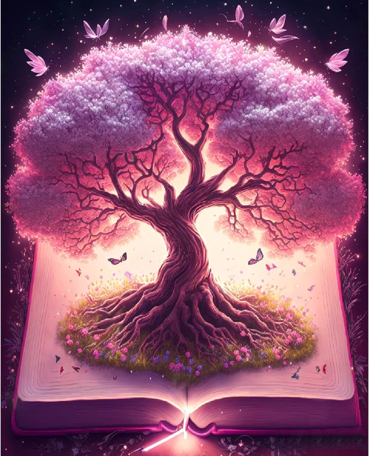 PNIKEL Diamond Painting Kit, 12x16inch White Tree of Life Diamond Painting Very Suitable for Home Leisure and Wall Decoration, Gift for Kids and Adults (PI-1599)-image-18