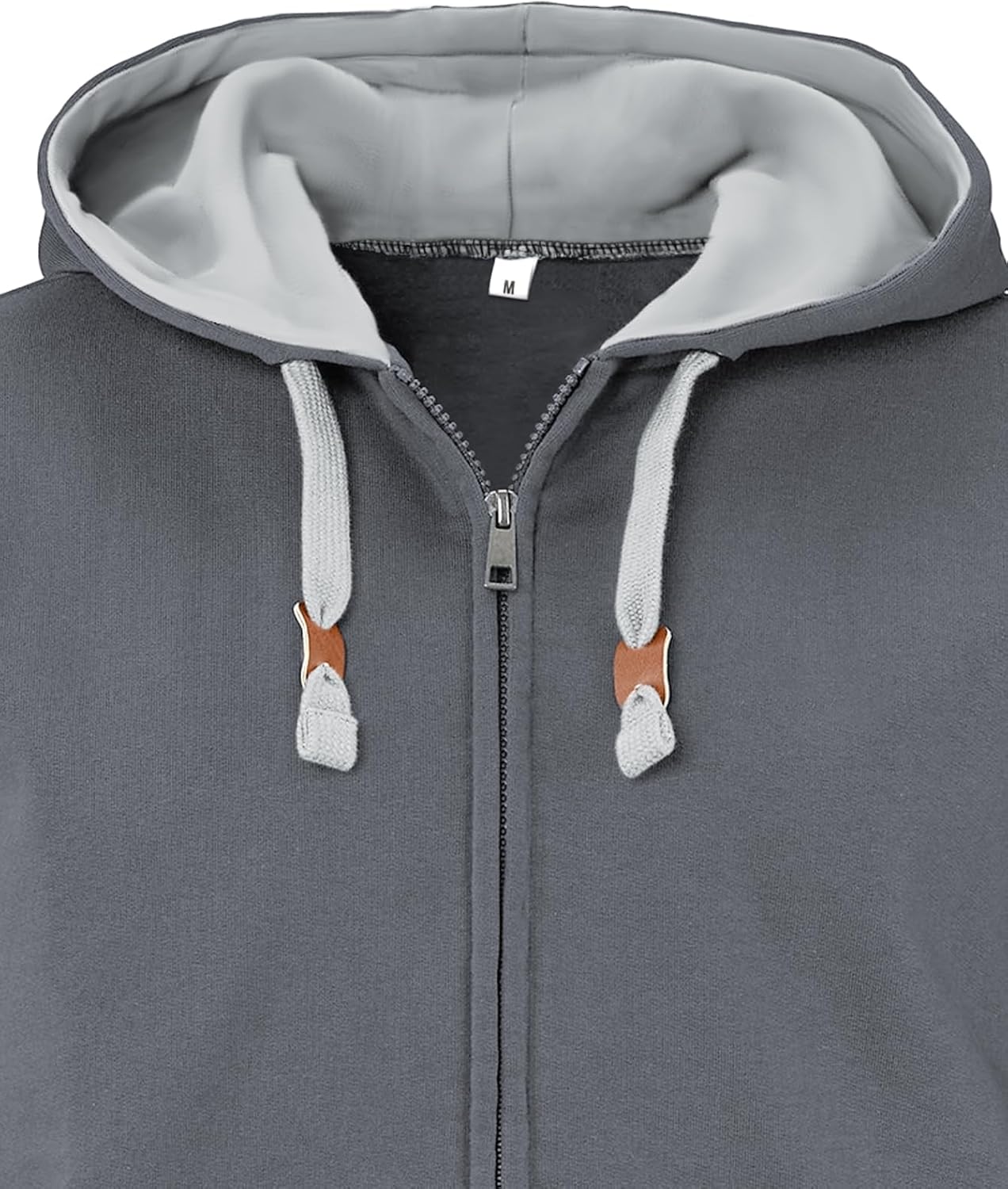 Hakjay Men's Hoodie Fleece Sweatshirt Full Zip Long Sleeve Casual Athletic Hooded Jacket with Pockets - Image 6