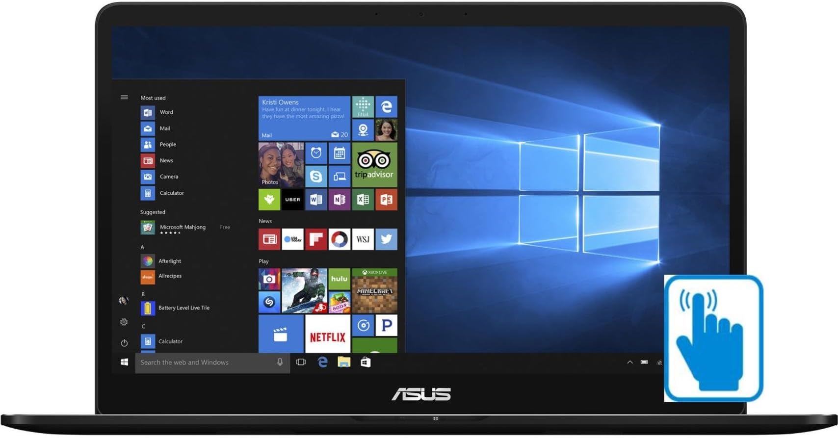 ASUS ZenBook Pro UX550VE-DB71T 15.6 inch FHD Touch Laptop PC (Intel i7-7700HQ Quad Core, 16GB RAM, 512GB SSD, GTX 1050Ti, 15.6" Full HD (1920 x 1080) Touchscreen, Fingerprint, Win 10 Pro)