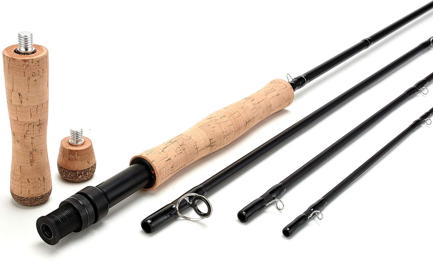 10 feet 9 inches Carbon Fiber Switch 7wt 8wt Fly Fishing Rod 4 Pieces Sections Extra Handle Freshwater Fishing Trout Lake Cork Handles