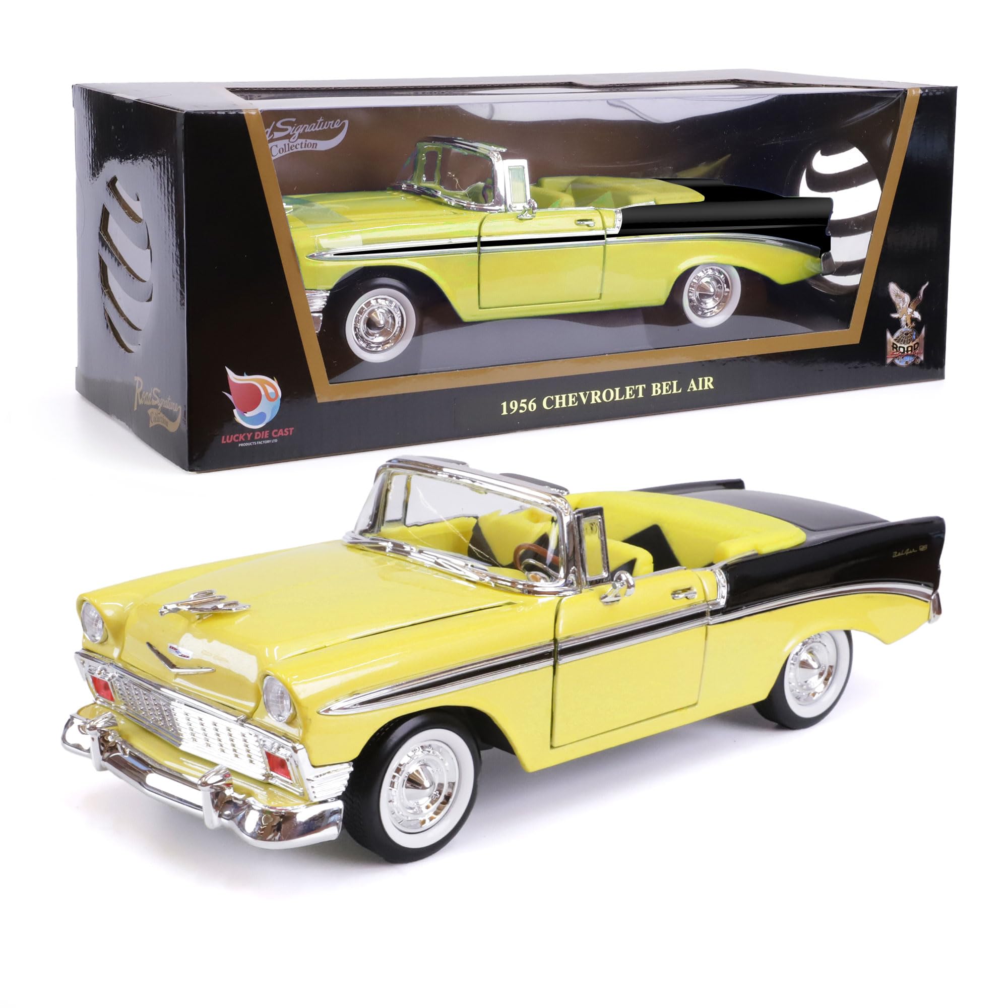 Amazon.com: LUCKY DIE CAST 1956 Chevrolet Bel Air 1/18 Scale Die