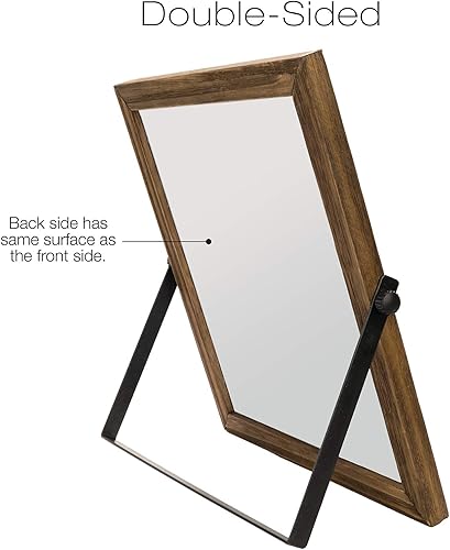 Miniatura 3 de Excello Global Products Pizarra blanca rústica de doble cara de 11 x 11 pulgadas: reversible, doble cara, borrado en seco, magnético, pequeño,