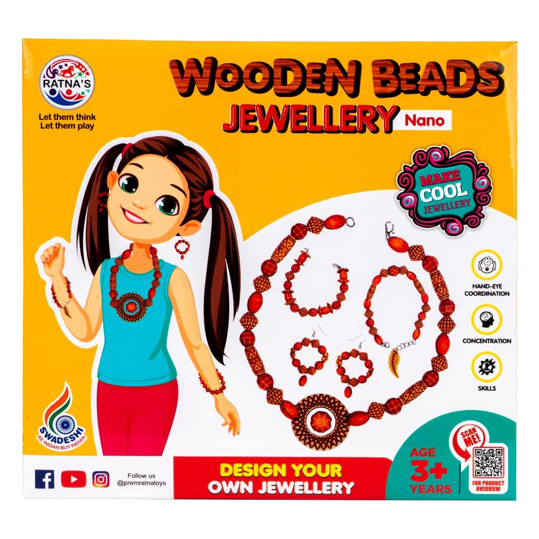 BKDT MarketingBKDT Marketing Jewellery Boutique - Fun Game - Multicolour Beads - Make Beautiful Necklace, Fashionable Bracelets & Funky Earrings-Jewellery Making Kit for Girls - Beads for Jewellery Making- Raksha Bandhan Gifts