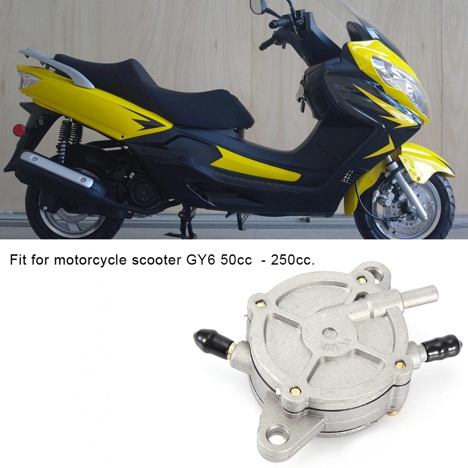 Bomba de Combustible Bomba de Combustible de Vacío Bomba de Combustible de Vacío de Gas Bomba de Combustible de Vacío de Aleación de Aluminio para Motocicleta Scooter Gy6 50cc - 250cc