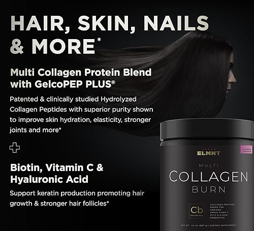 Miniatura 4 de Polvo de quemadura de colágeno súper para mujeres con ácido hialurónico, KSM66, vinagre de manzana C, probióticos, biotina, proteína de péptidos de