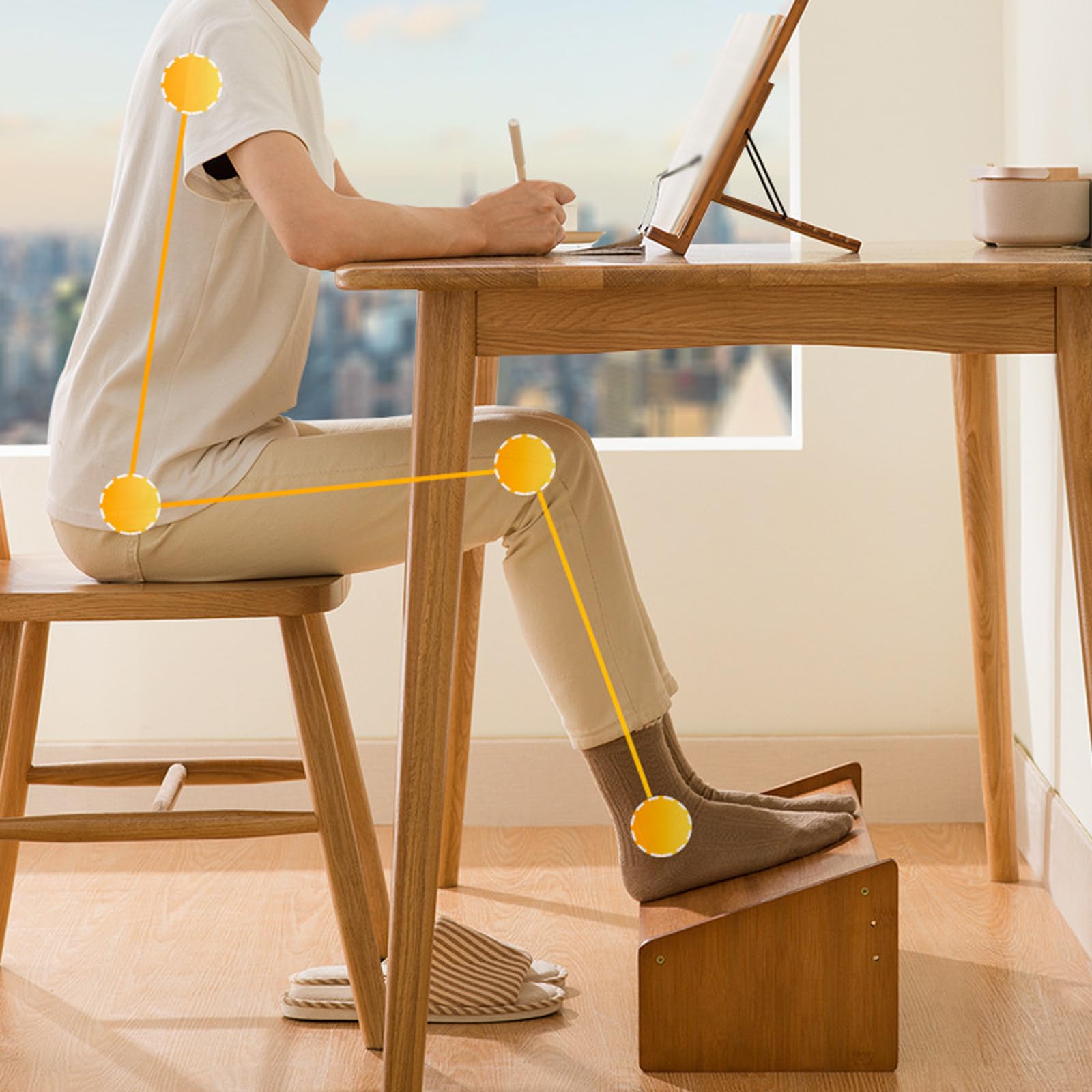 ReposapiéS De Oficina De Madera,ReposapiéS Debajo De La Mesa,ReposapiéS ErgonóMico,ReposapiéS De Madera Regulable,Reposas Pies Trabajo Oficina,Mejorar La Postura,para Oficina Hogar