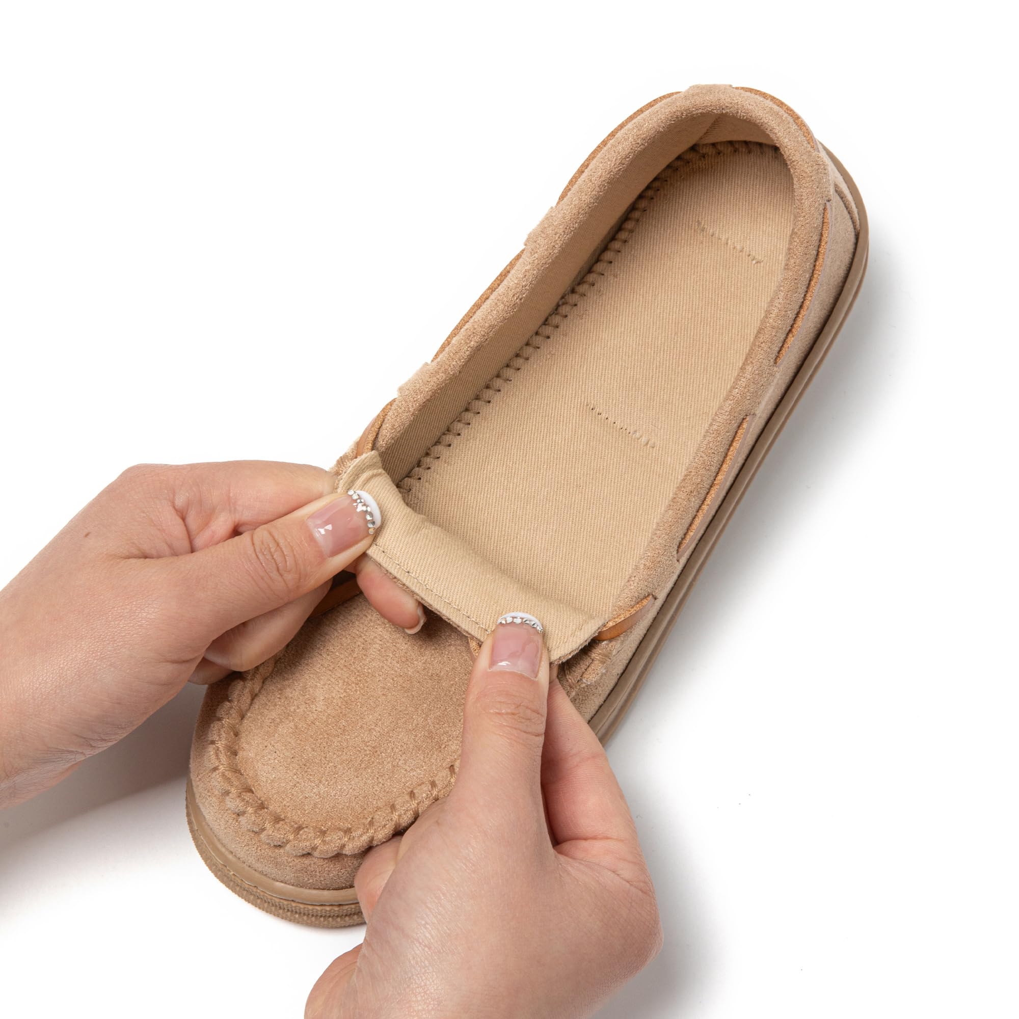 JOMIX Scarpe Mocassino Invernali da Donna Slip On Effetto Scamosciato