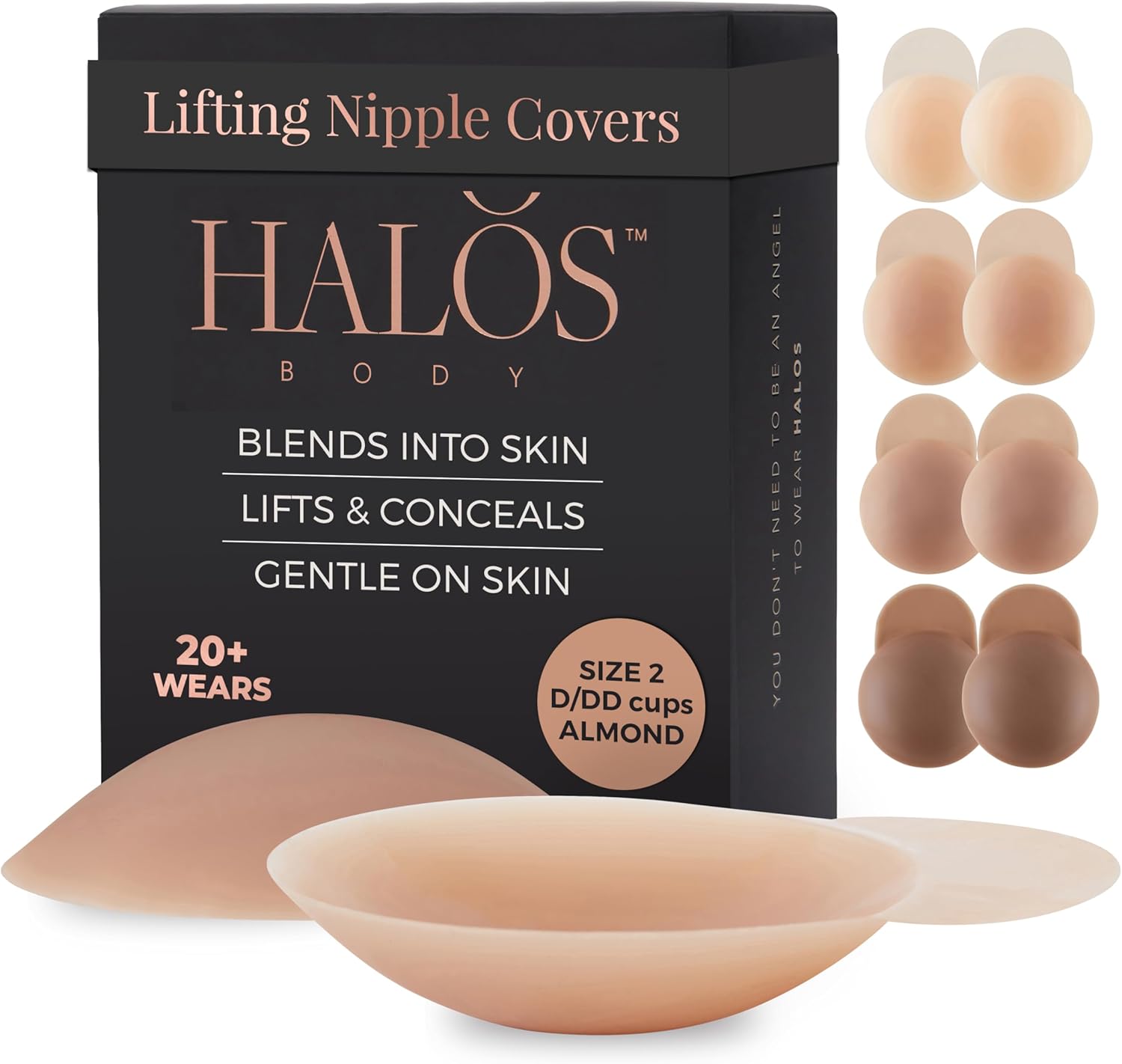 Silicone Nipple Covers with Lift – Reusable Sticky Pasties for Women – Seamless Coverage for Cup Sizes D–DD