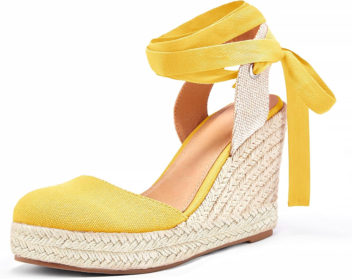 Women's Closed Toe Espadrille Wedge Sandals with Guyana Ubuy