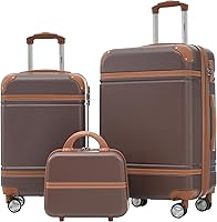 Vista 217 de Merax Equipaje, maleta extensible rígida con ruedas giratorias ligeras, Negro -, 40/48/52