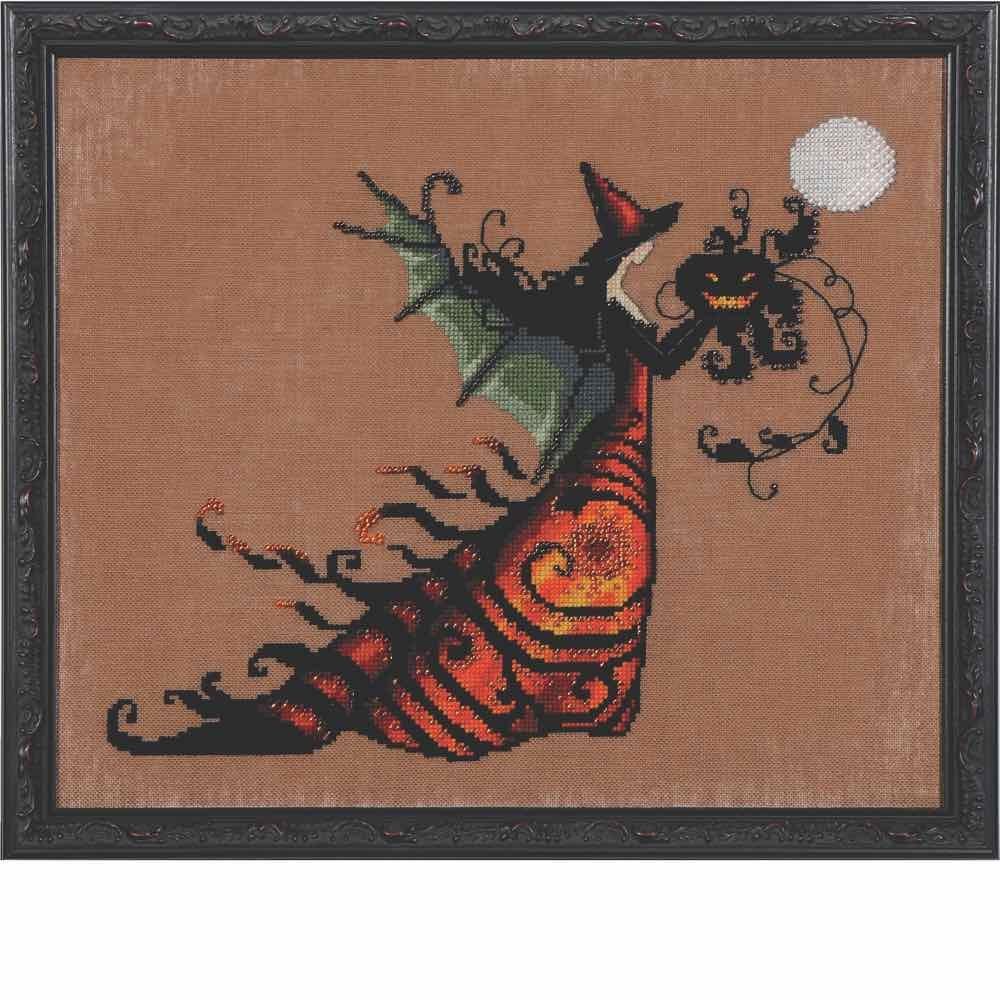 Mirabilia Electra LINEN Kit Beaded Counted Cross Stitch by Nora Corbett Designs NC219 Bewitching Pixies (Bundle: Chart, Fabric, Beads)