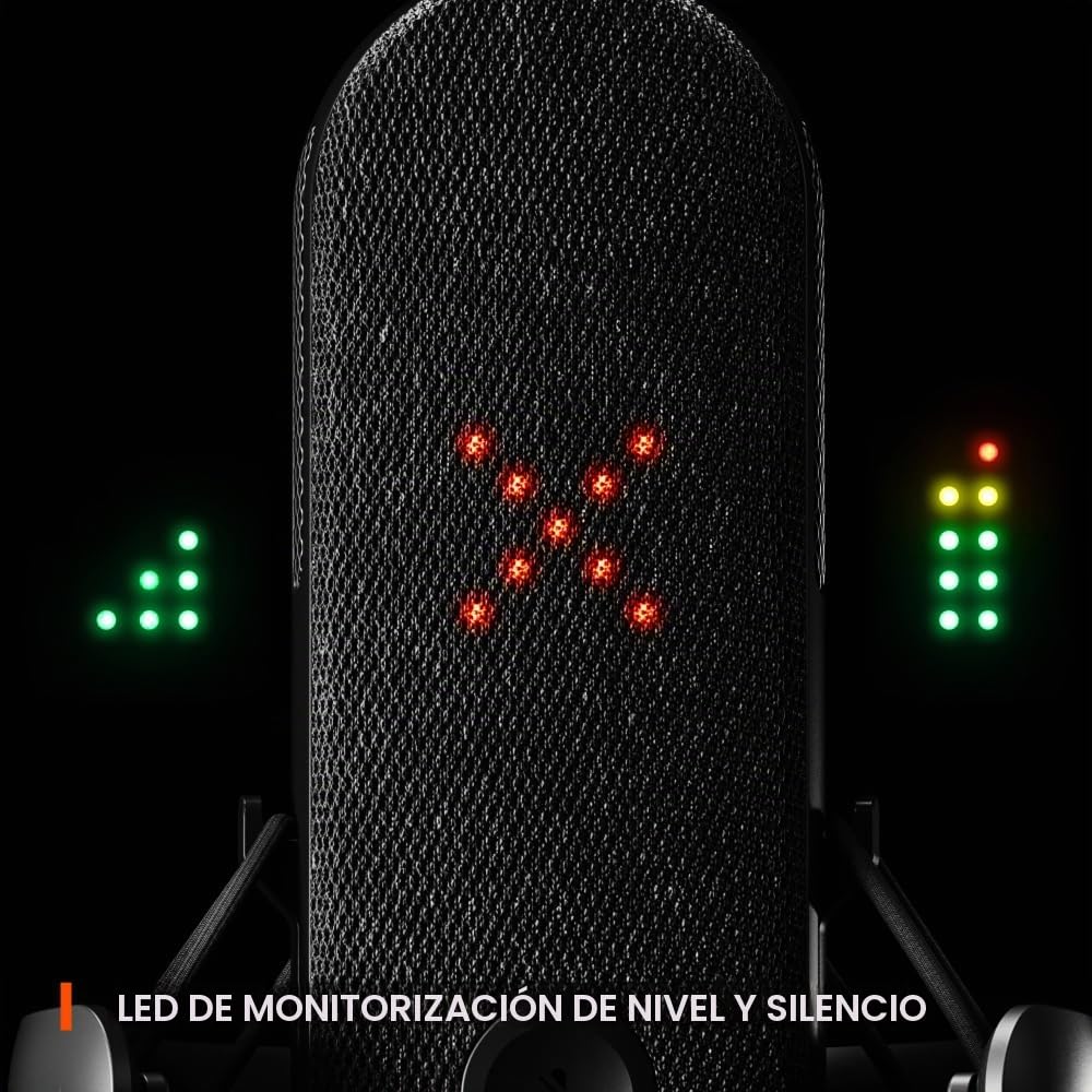 Steelseries Alias Micro USB para PC — cápsula 3 Veces más Grande para Gaming, Streaming y pódcast — cancelación de Ruido por IA — Control de Silencio y Volumen por led — Soporte antivibraciones