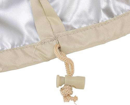 Miniatura 7 de Hztyyier Cubierta de ventilador industrial Cubierta exterior Sun a prueba de polvo de tela Oxford con revestimiento plateado impermeable (beige)