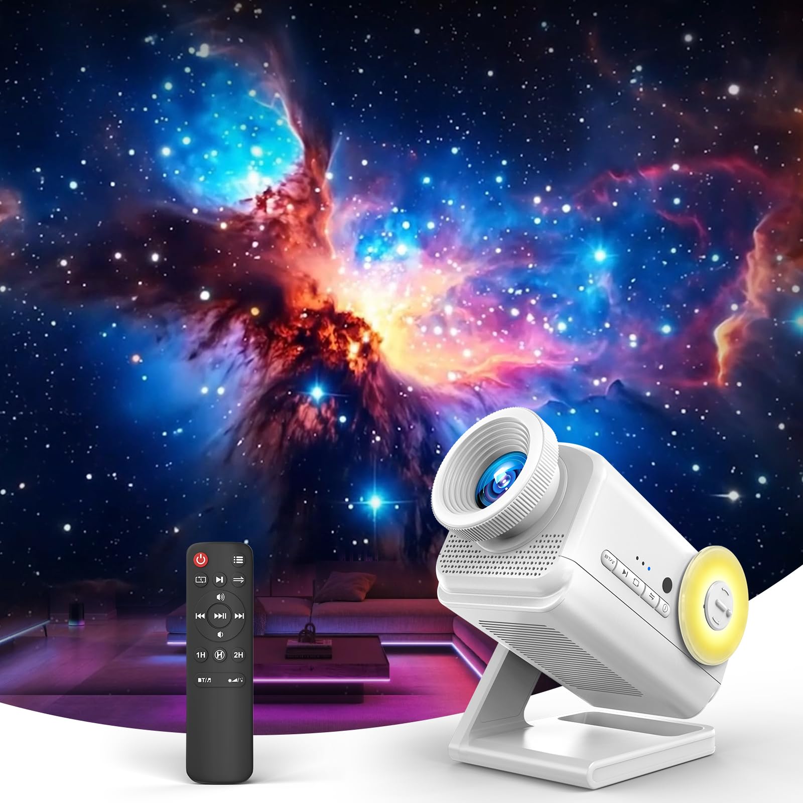 3D Galaxy Projector with 60 Immersive Themes, HD Immersive Star