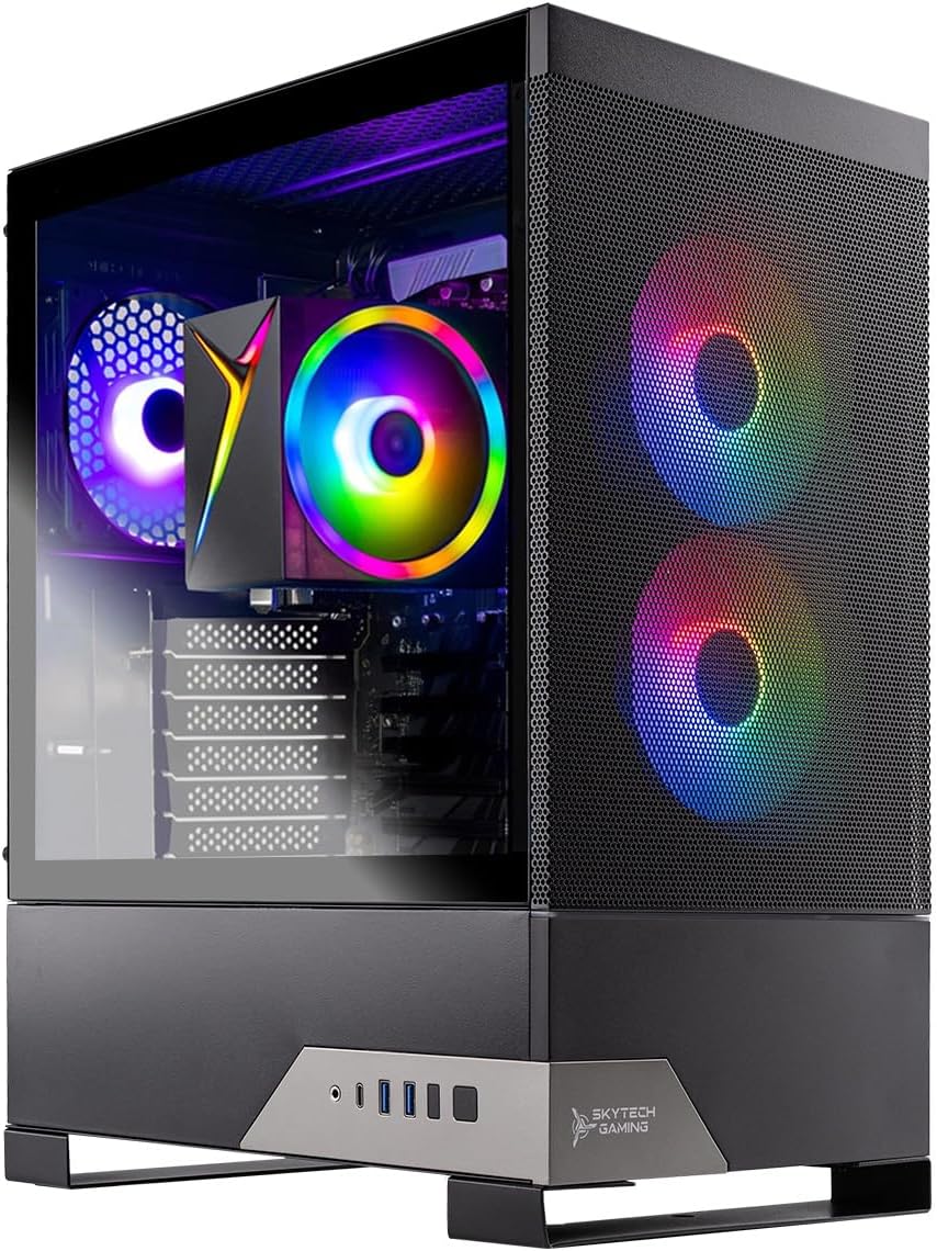 Skytech Gaming Nebula 2 Gaming PC, AMD Ryzen 5 5600GT 3.6GHz, Vega 7, 1TB NVMe SSD, 16GB DDR4 RAM 3200, 650W Gold PSU, Wi-Fi, Win 11, Desktop