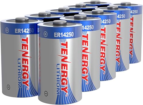 Tenergy Batería de litio de alta capacidad de 3.6 V 12 AA, baterías no recargables de 1200 mAh ER14250 para sistemas de alarma, sensores de