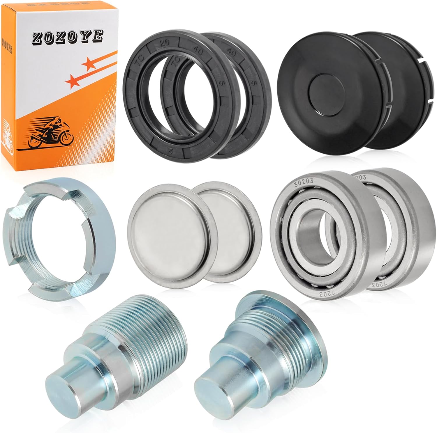 Swingarm Repair Kit Bearing Seal Bolt Lock Nut Cap For